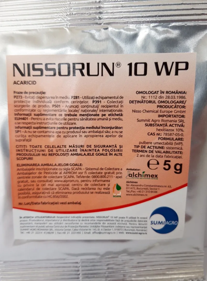 Poza Insecticid-acaricid NISSORUN 10 WP, 5 g. Poza 12398